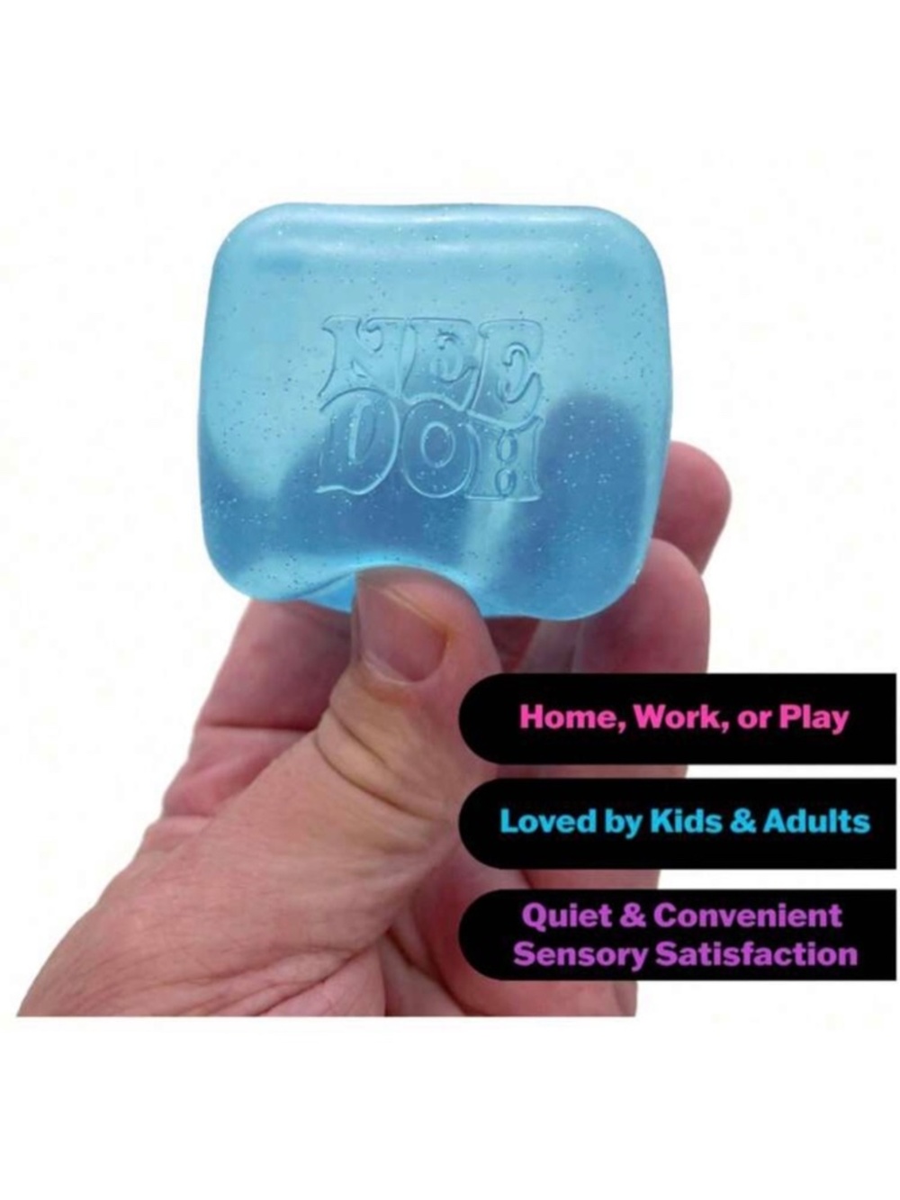 PURPLE Schylling NeeDoh Nice Cube Sensory Fidget Squish Toy Blue 2.25" Authentic - Picture 4 of 5